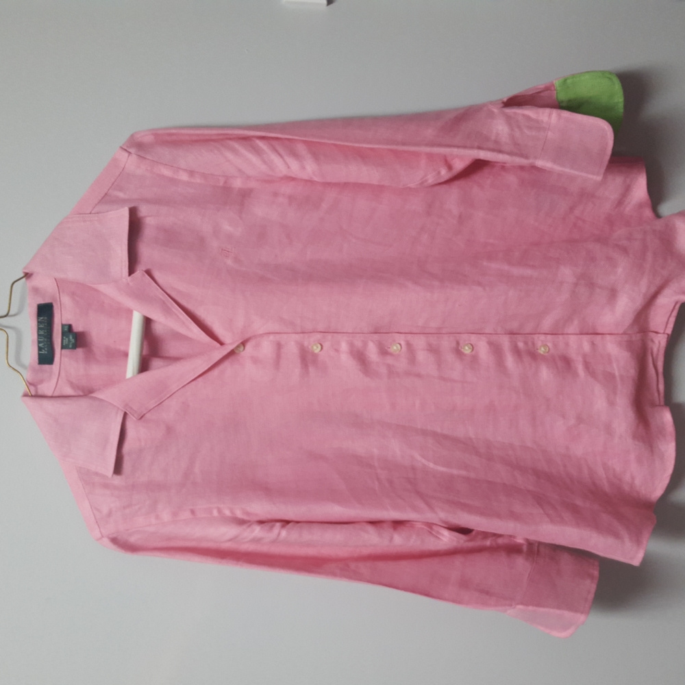 Lauren Linen shirt EUC
